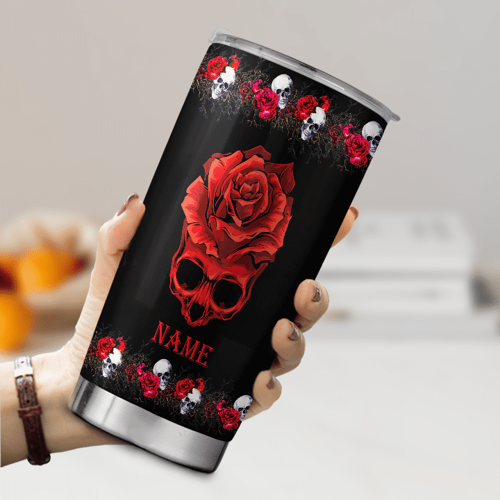 Halloween Tumbler/October Aesthetic/Floral Skull/Funny Tumbler/Blue Sk –  Cactus & Cedar