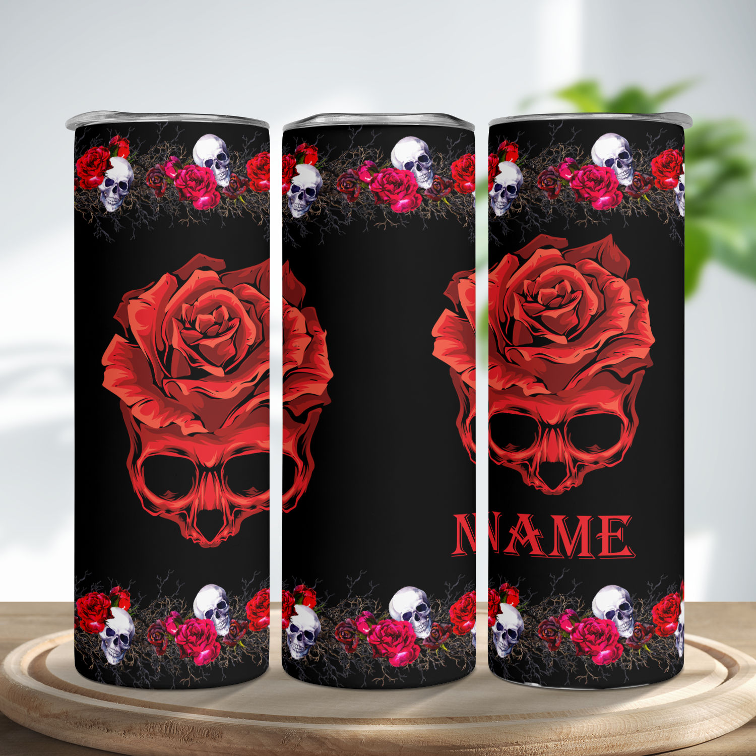 Halloween Tumbler - Sugar Skull Roses Tumbler, Red Roses Skull Gifts, Skull  Tumbler With Straw, Skull Cup With Lid and Straw, Skull Gifts For Women  33271 33272