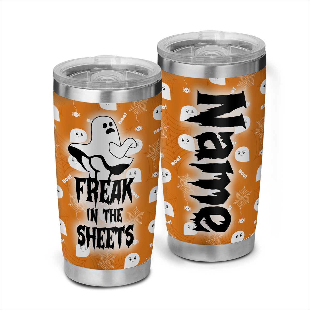 Halloween Here for the Booos Steel Tumbler
