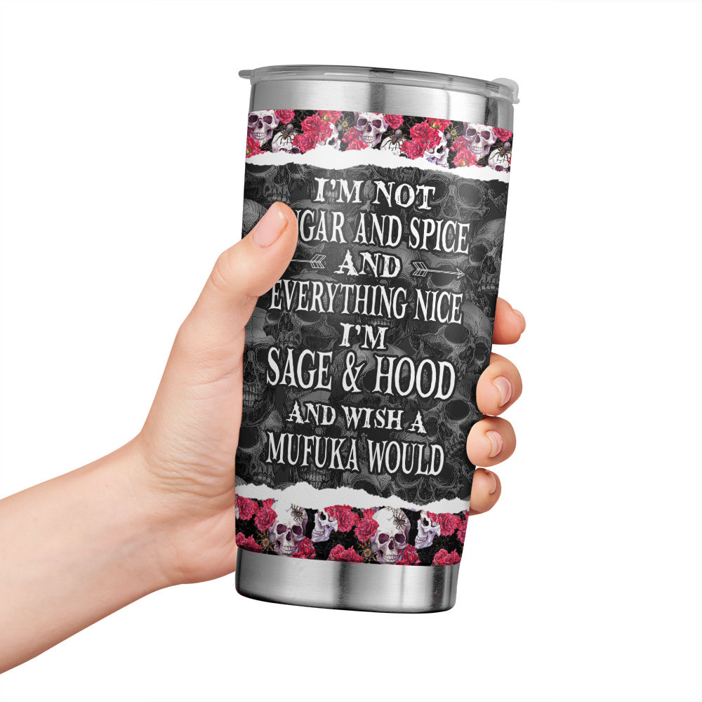 40 oz Tumbler with Handle - Sugar Skull and Roses Full Wrap Pattern —  Wichita Gift Company