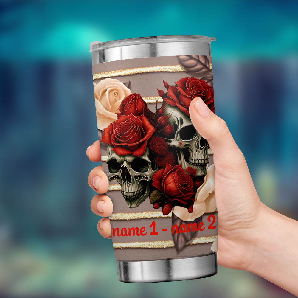 Halloween Tumbler/October Aesthetic/Floral Skull/Funny Tumbler/Blue Sk –  Cactus & Cedar