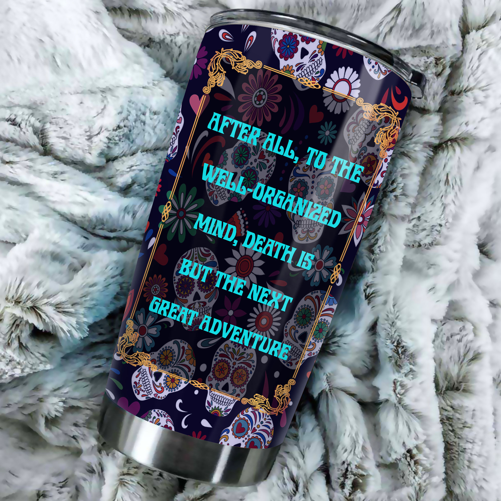 Halloween Tumbler/October Aesthetic/Floral Skull/Funny Tumbler/Blue Sk –  Cactus & Cedar