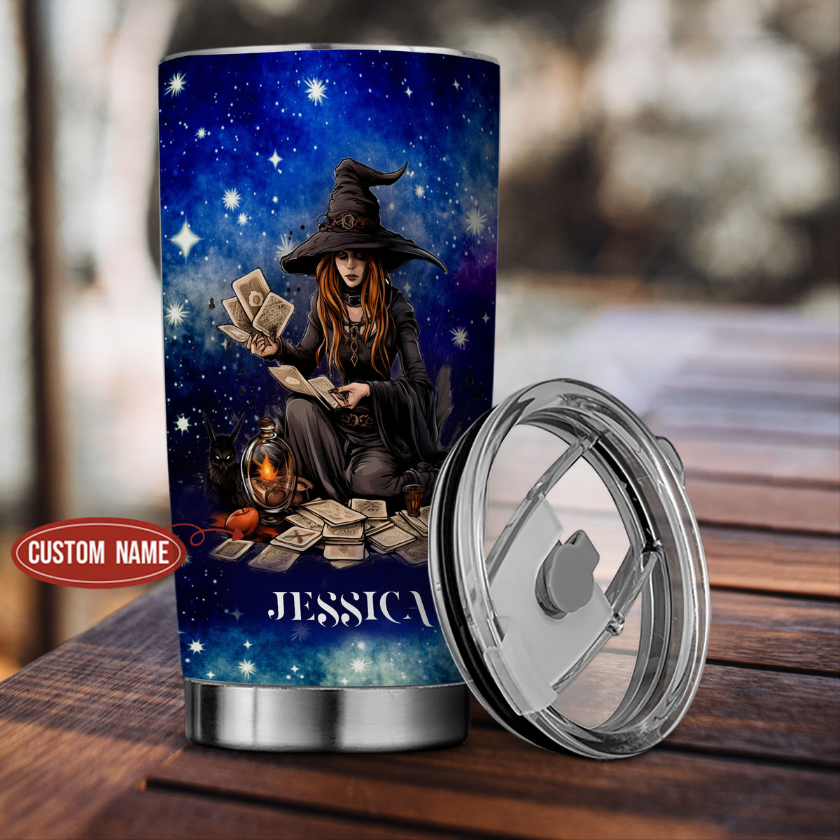 Halloween Tumbler - Personalized I'm A Sage Burning Crystal Collecting Tarot Reading Tumbler, Halloween Tumbler, Witch Tumbler, Tarot Reader Gift  33758 33759_2