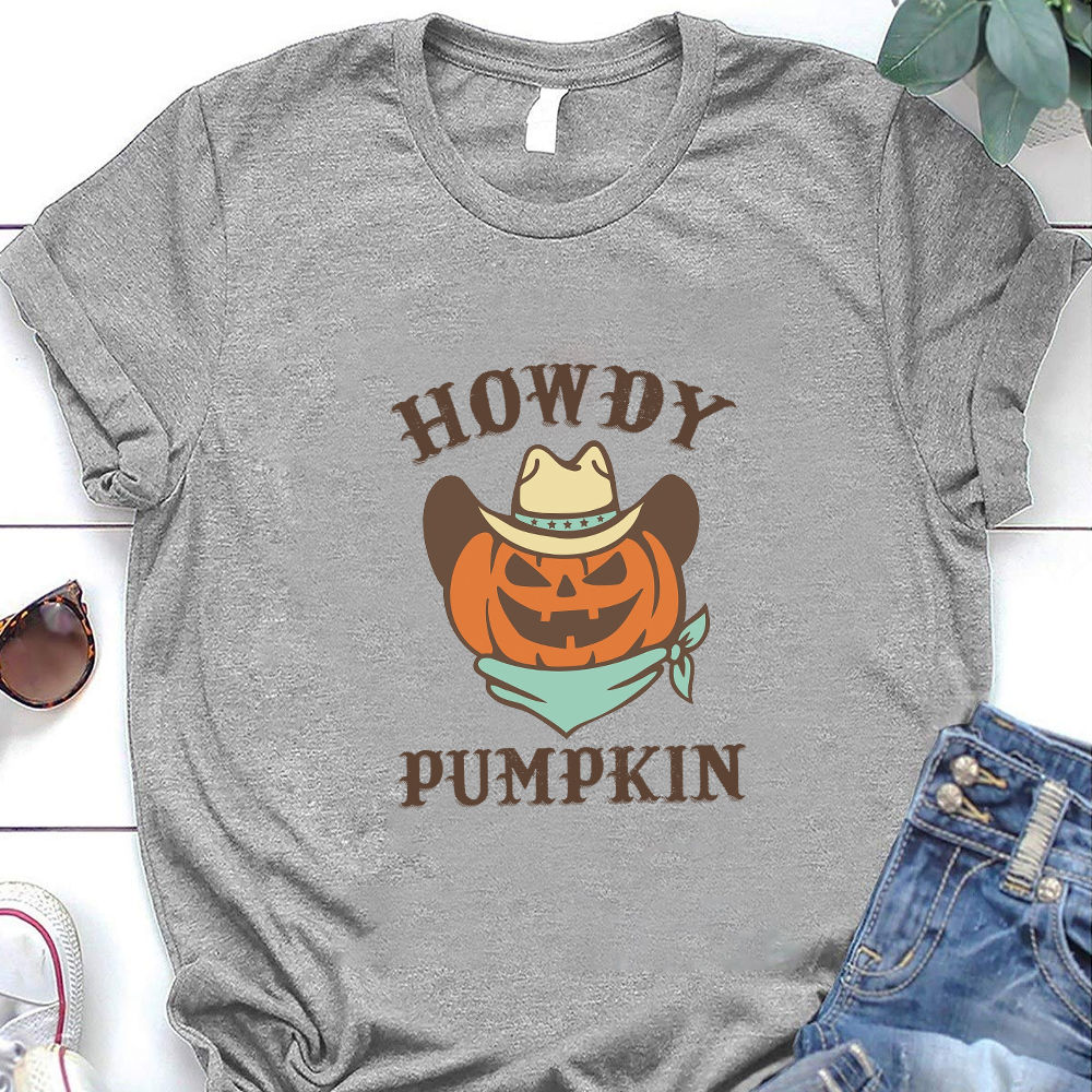 howdy pumpkin 🤠 #spookyseason #spookyshirts #halloween #westernhallow