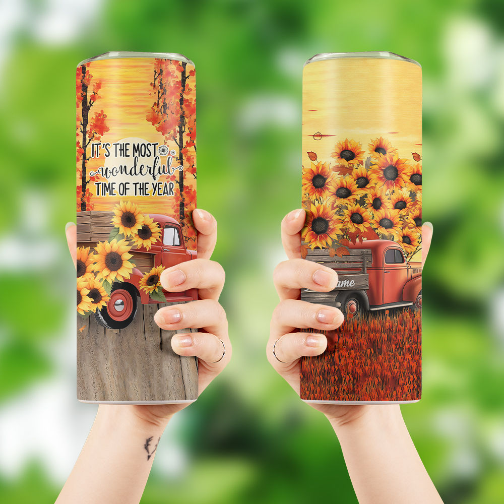 Blessed Cowgirl Sunflowers and Boots 20 Oz, 30 Oz. Skinny Tumbler