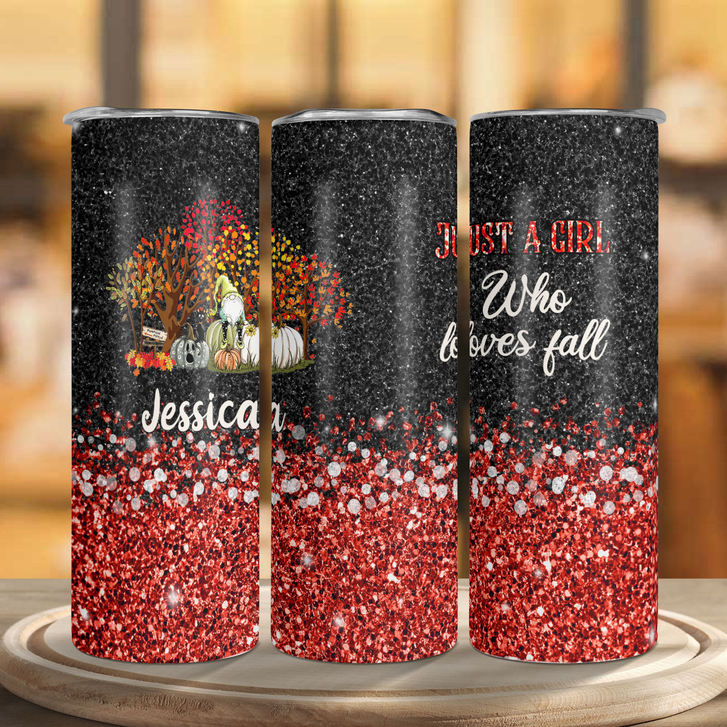 Thanksgiving Tumblers - Personalized Just A Girl Who Loves Fall