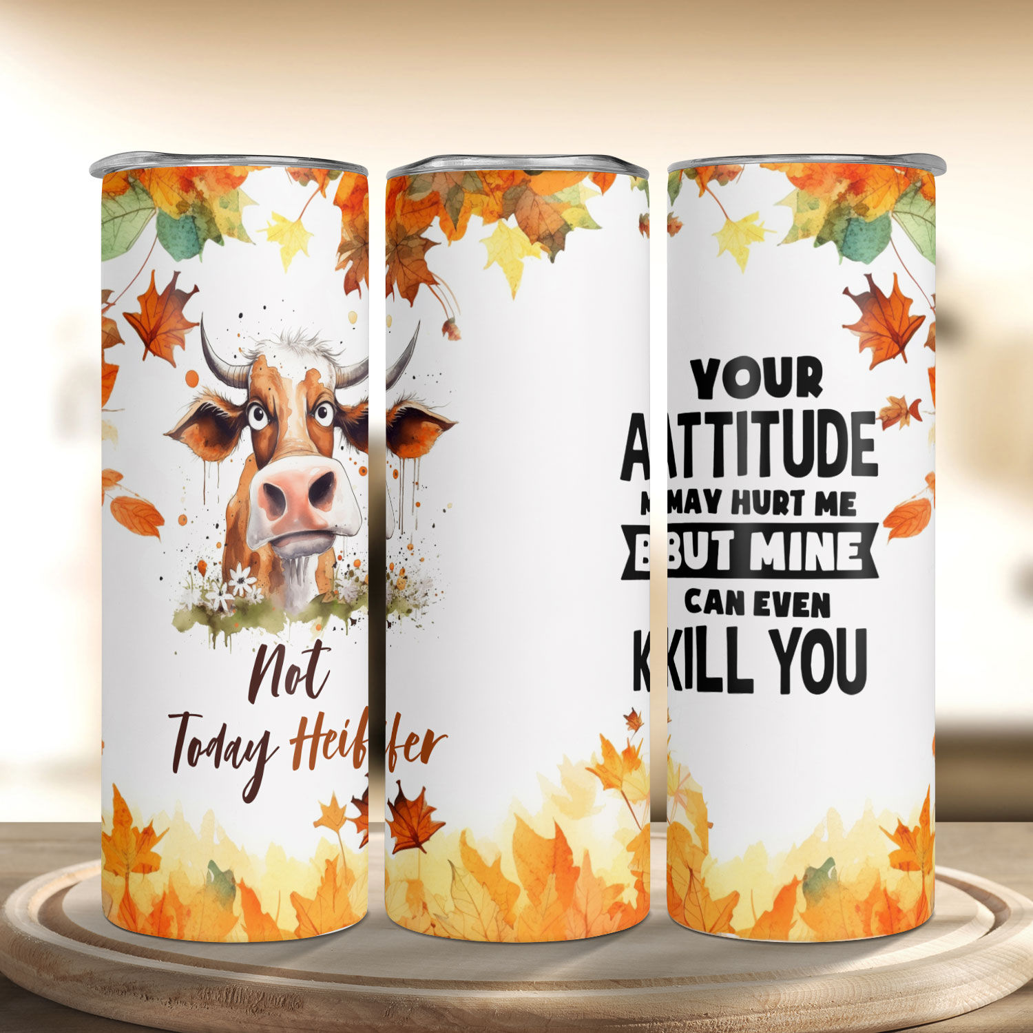 Not Today Heifer - 16 oz Frosted Glass Tumbler – LC Tumblers and Tees