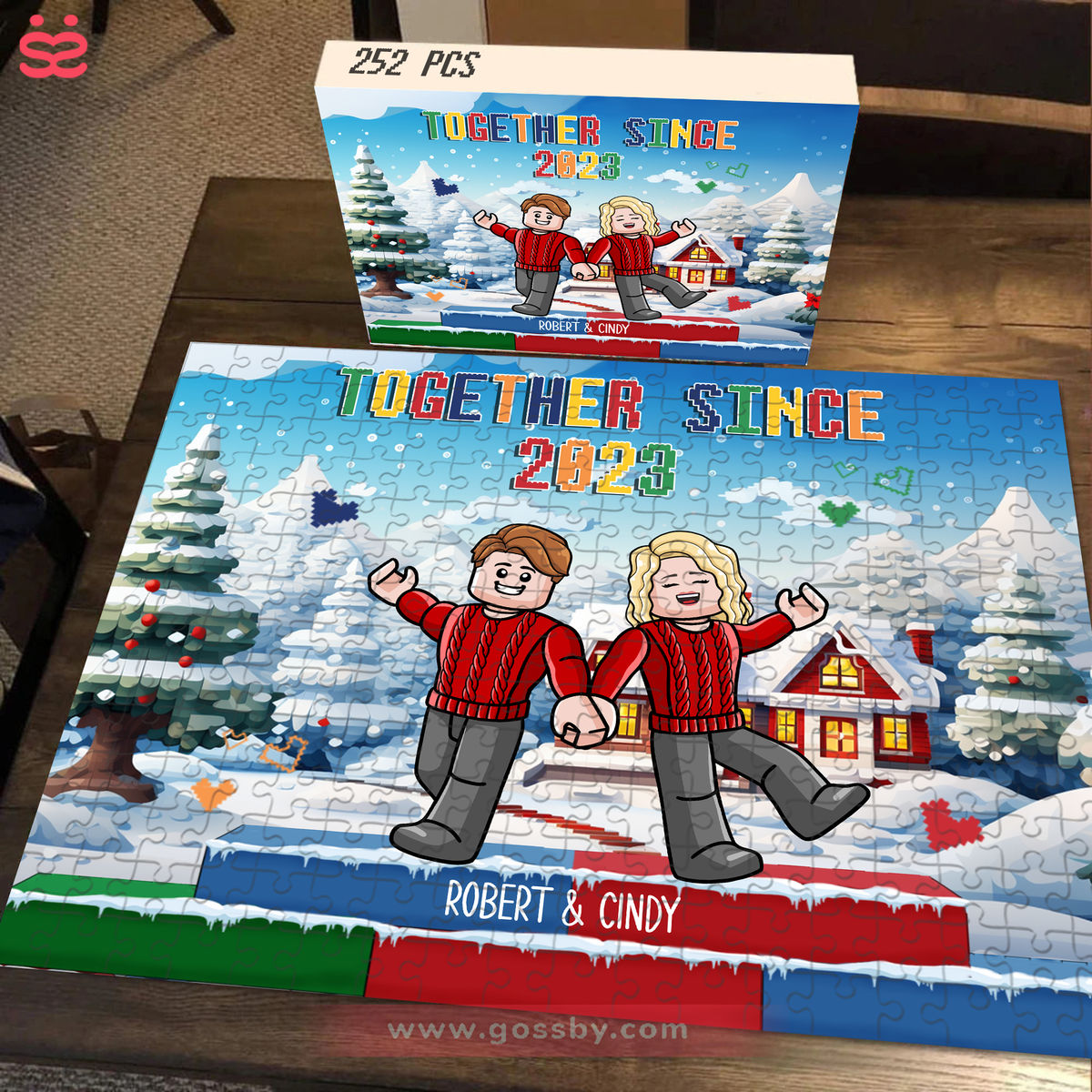 Jigsaw Puzzle Personalized - Together Since 2024 - Couple Christmas Gift (1) - Personalized Puzzle
