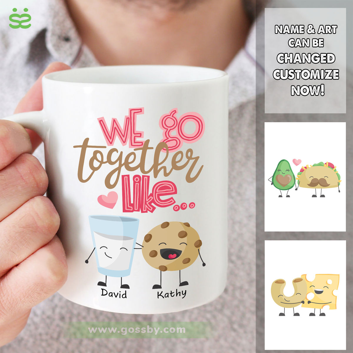 Personalized Mug - Couple - Milk & Cookie