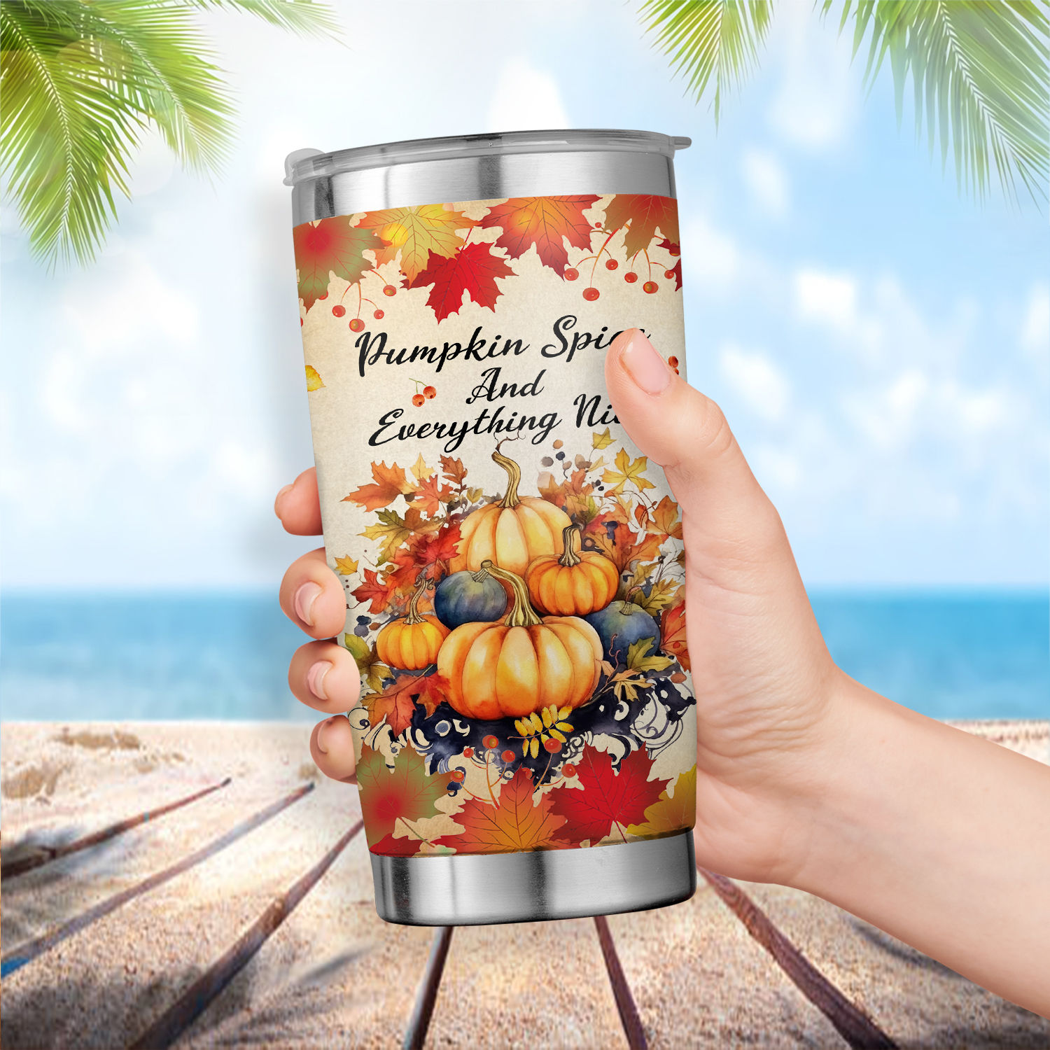 Pumpkin Spice and Everything Nice Skinny Tumbler – A+A Custom Crafts