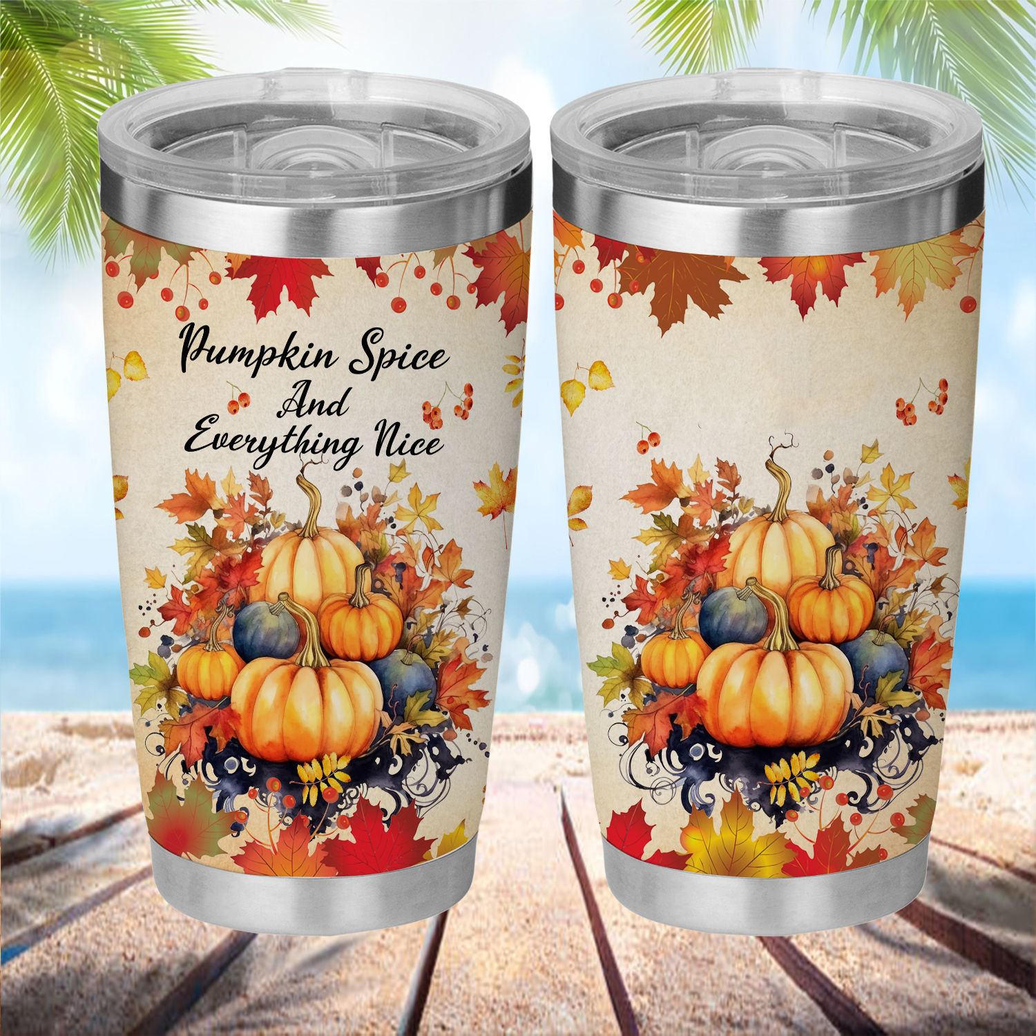 Pumpkin & Spice and Everything Nice Tumbler, Birthday & Gift Ideas