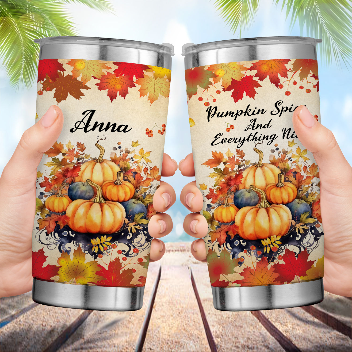 Pumpkin Spice and Everything Nice Skinny Tumbler – A+A Custom Crafts