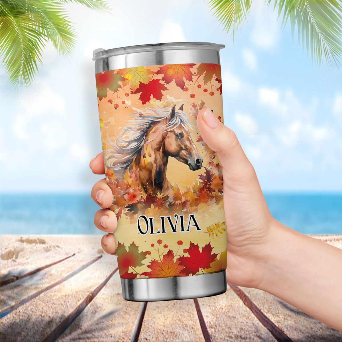 Just A Girl Who Loves Horses Tumbler