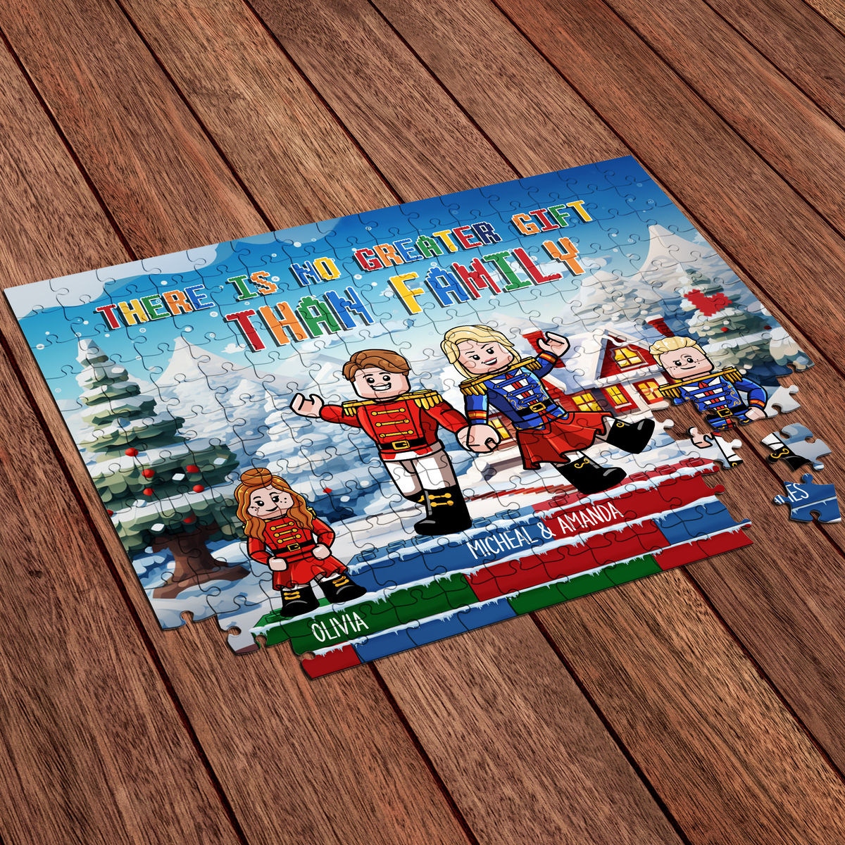 Personalized Jigsaw Puzzles - There is no Greater Gift than Family - Figure Family Christmas Together - Personalized Puzzle_6