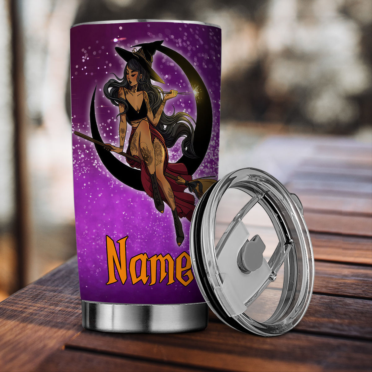 Halloween Witch Tumbler - Personalized In A World Full Of Princess Be A Witch Tumbler, Stainless Steel Tumbler, Halloween Tumbler 35462_1