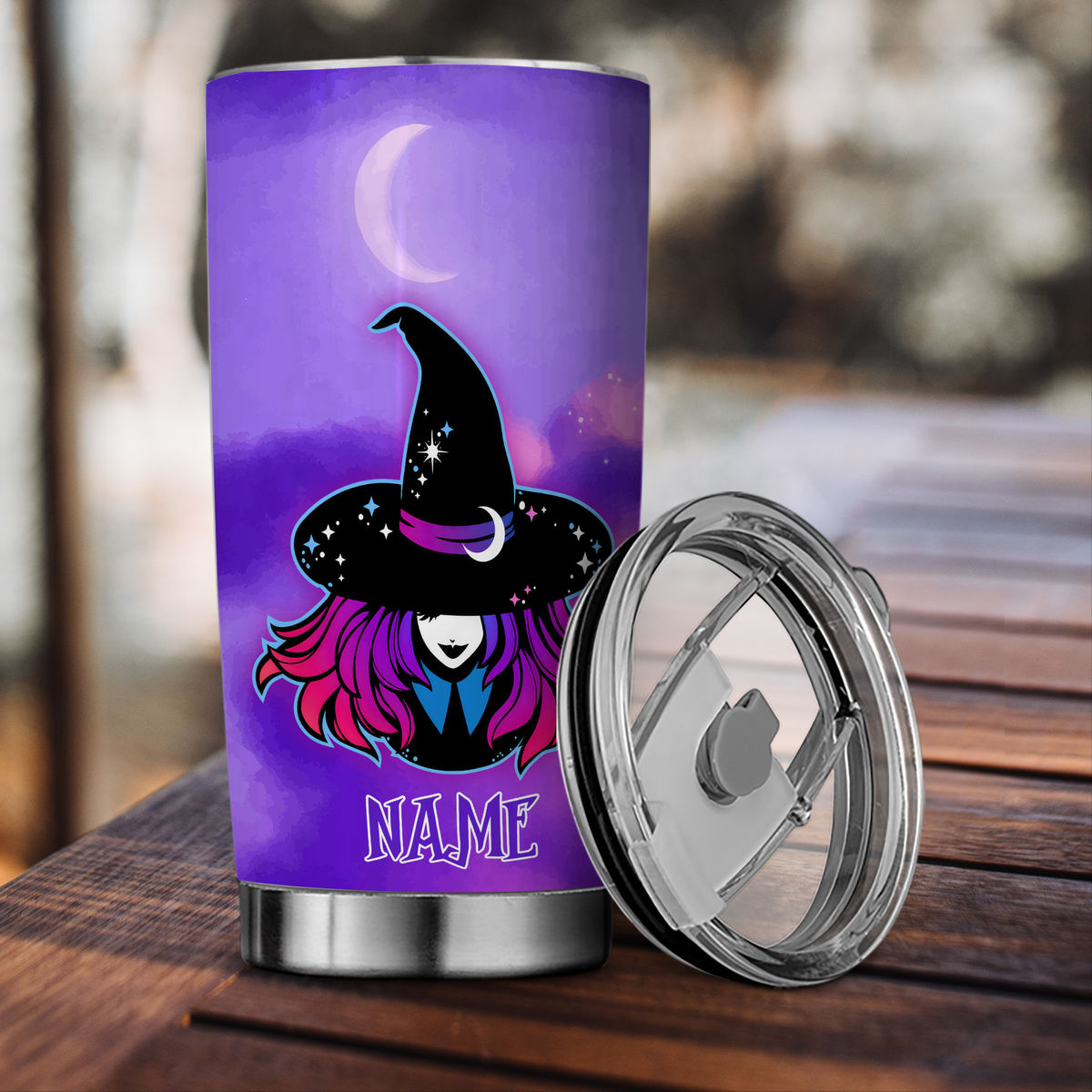 Halloween Witch Tumbler - Personalized Resting Witch Face Tumbler, Stainless Steel Tumbler, Halloween Tumbler 35475_1