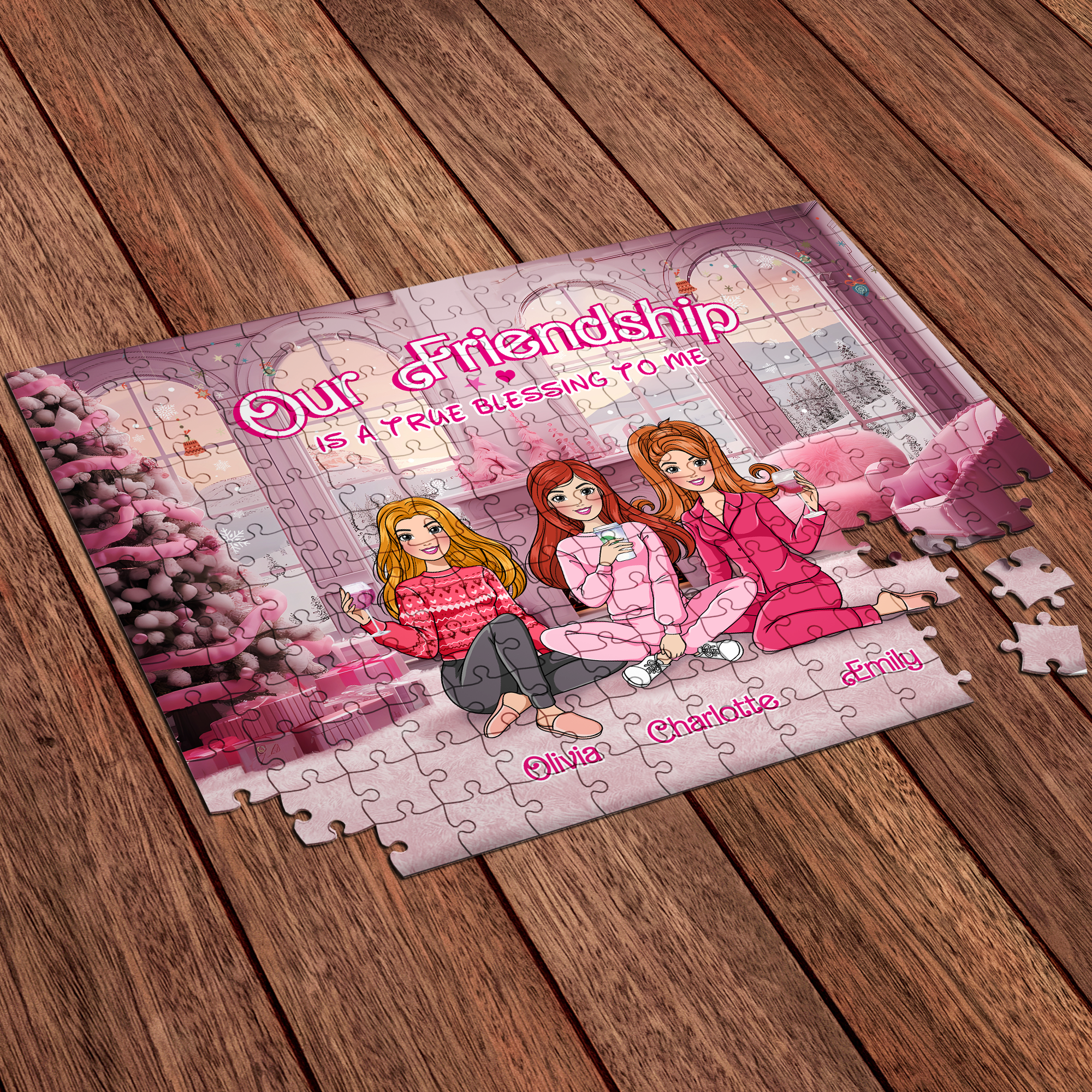 Jigsaw Puzzle Personalized - Our Friendship is a true blessing to me ...