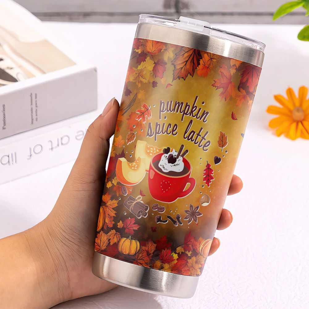 Pumpkin Spice Iced Latte Glass Tumbler – Katnipp Studios