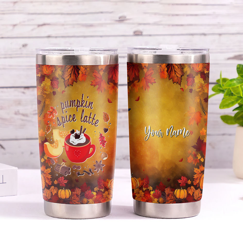 Pumpkin Spice Iced Latte Glass Tumbler – Katnipp Studios