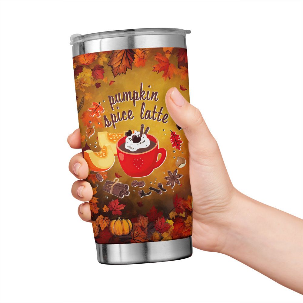 Pumpkin Spice Iced Latte Glass Tumbler – Katnipp Studios