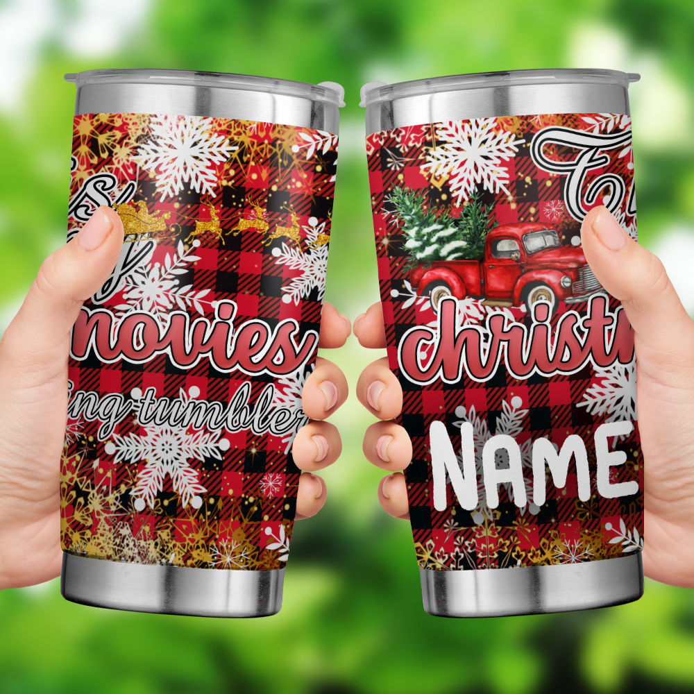 Christmas Tumblers - It's my christmas movie watching Tumbler, Let It  Snowflake Red Plaid Christmas Tumbler, Christmas Truck Tumbler with Straw, Christmas  Tumbler For Women 36211 36212