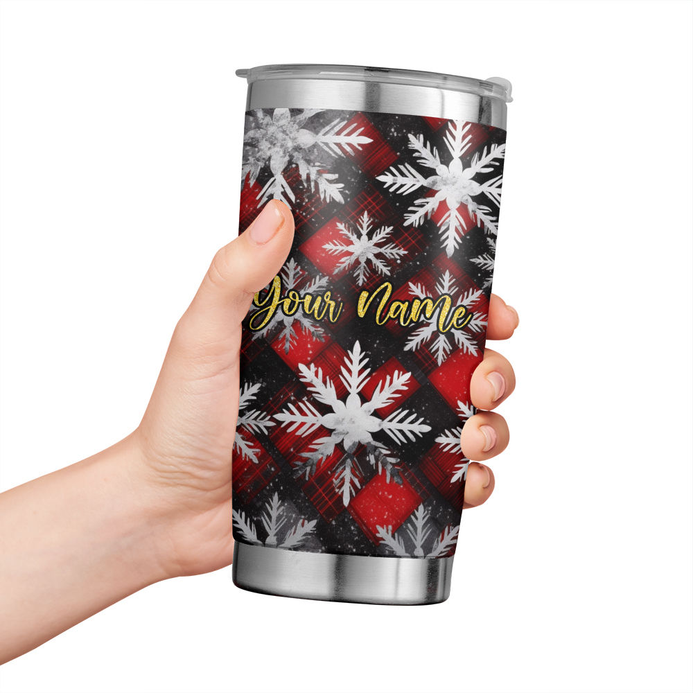 Baby It's Cold Outside Buffalo Plaid Tumbler