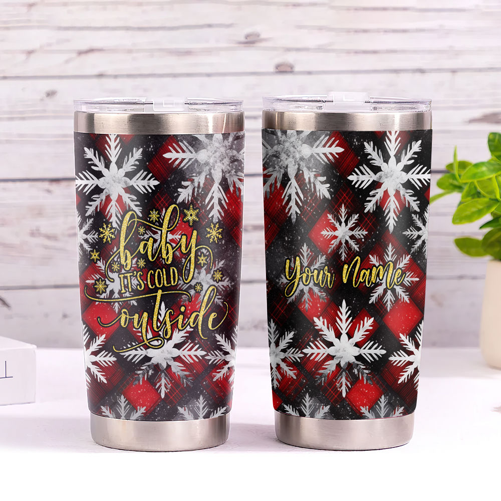 Baby It's Cold Outside Christmas Engraved YETI Rambler Tumbler