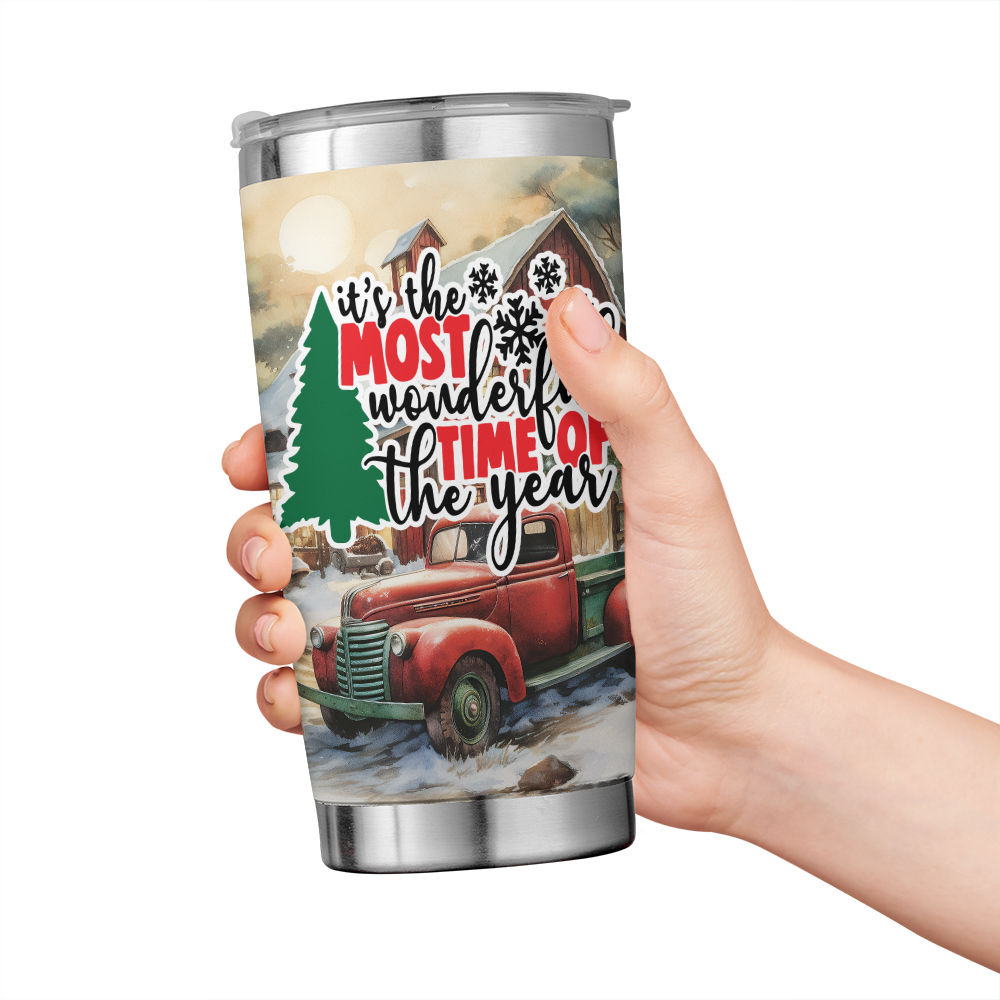 It's the Most Wonderful Time of the Year Christmas Engraved YETI Rambler  Tumbler Holiday Tumbler Christmas Coffee Mug Christmas Gift 