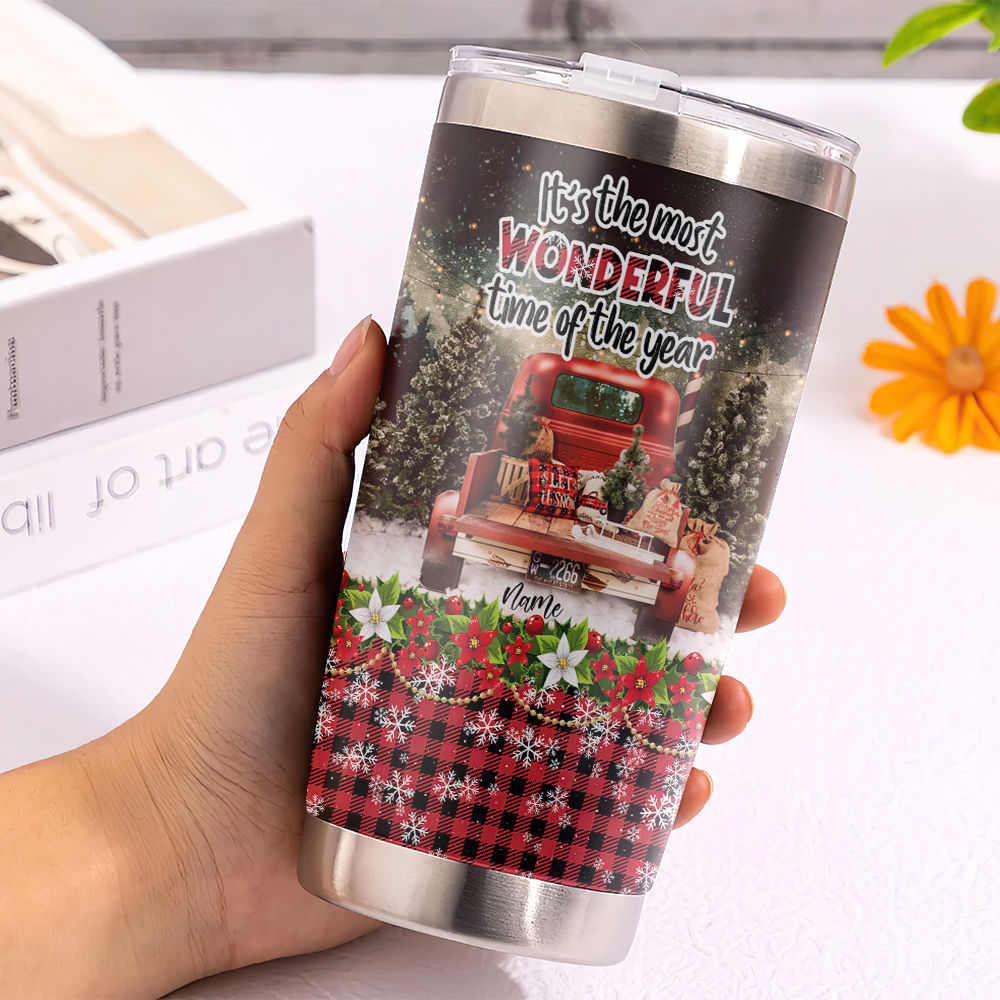 Christmas Tumblers - It's my christmas movie watching Tumbler, Let It  Snowflake Red Plaid Christmas Tumbler, Christmas