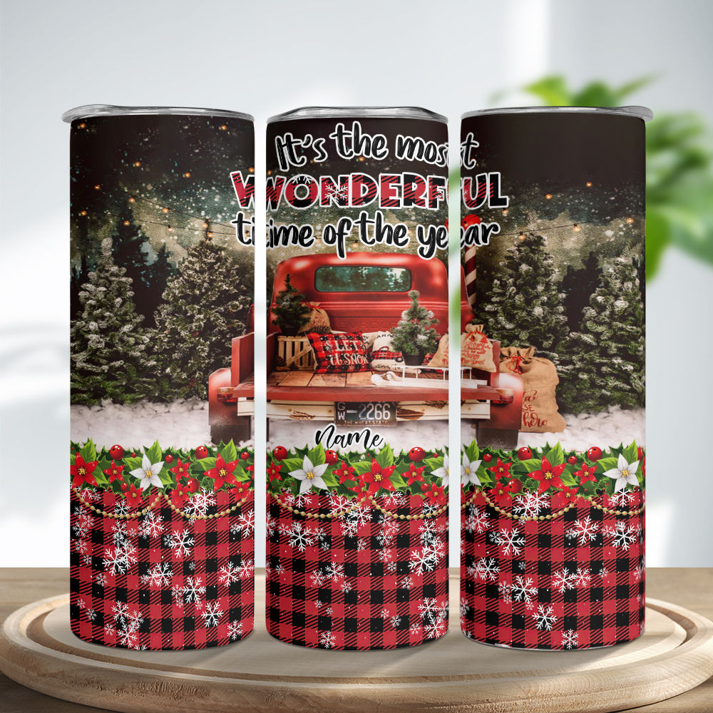 Christmas Tumblers - It's my christmas movie watching Tumbler, Let It  Snowflake Red Plaid Christmas Tumbler, Christmas Truck Tumbler with Straw, Christmas  Tumbler For Women 36211 36212