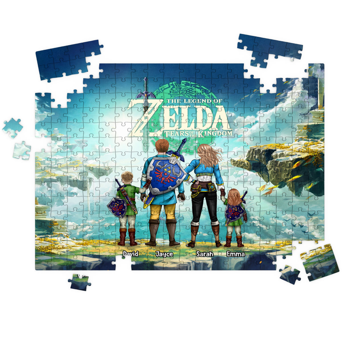 Personalized Puzzle - Zelda Family Puzzle - The Legend of Zelda