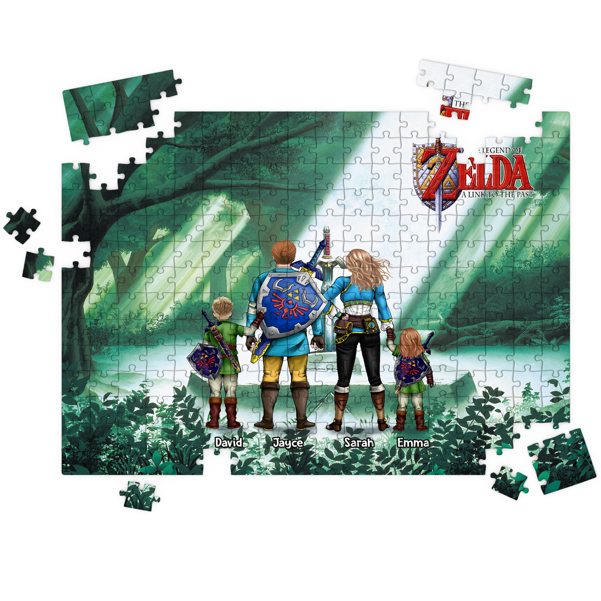 Personalized Puzzle - Zelda Family Puzzle - The Legend of Zelda