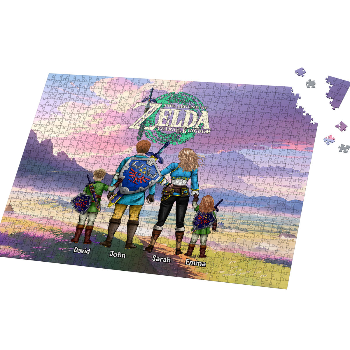 Personalized Puzzle - Zelda Family Puzzle - The Legend of Zelda