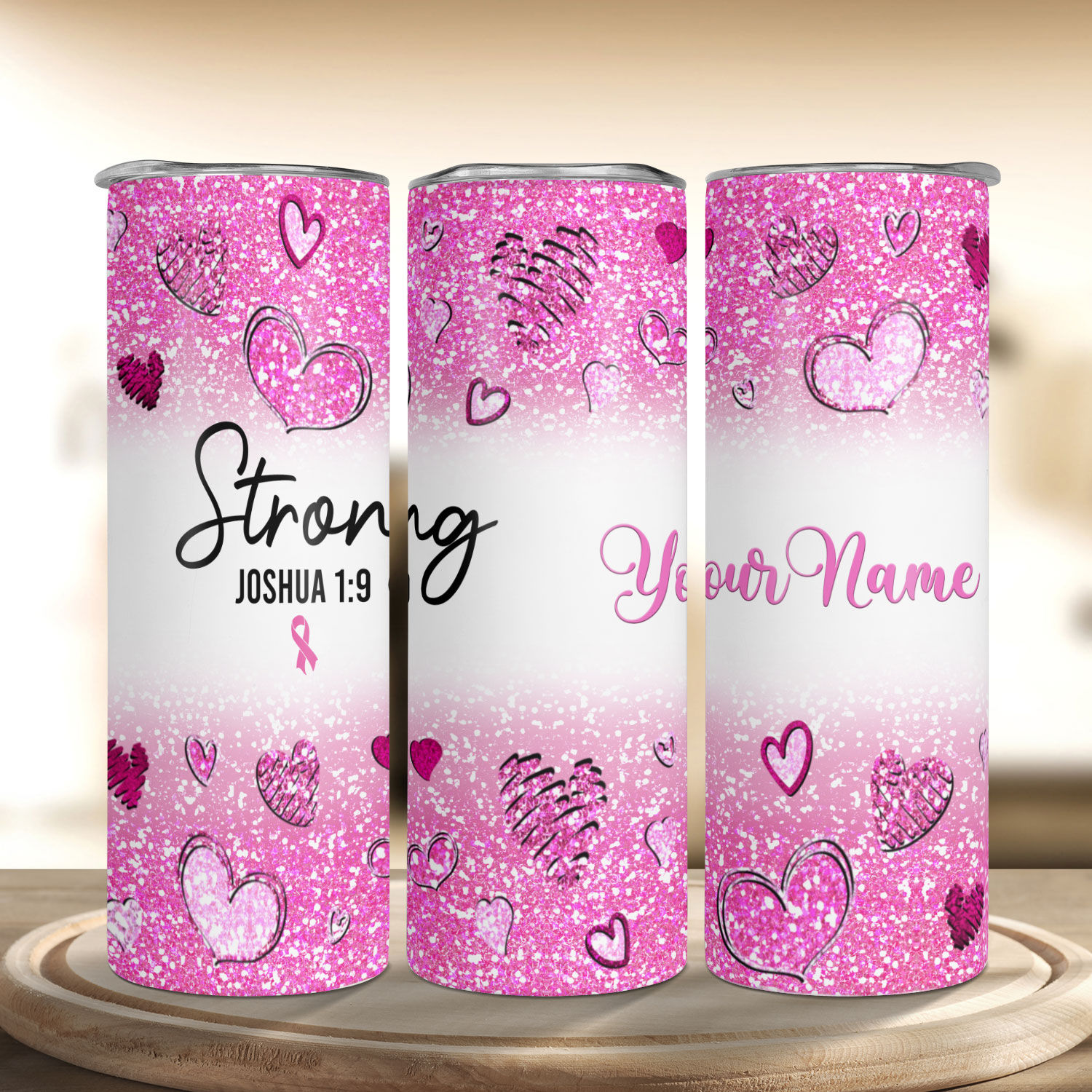 Breast Cancer Ribbon - 40 Oz Stanley Tumbler Permanent Vinyl Wrap Top/ –  Southern Gem Creations