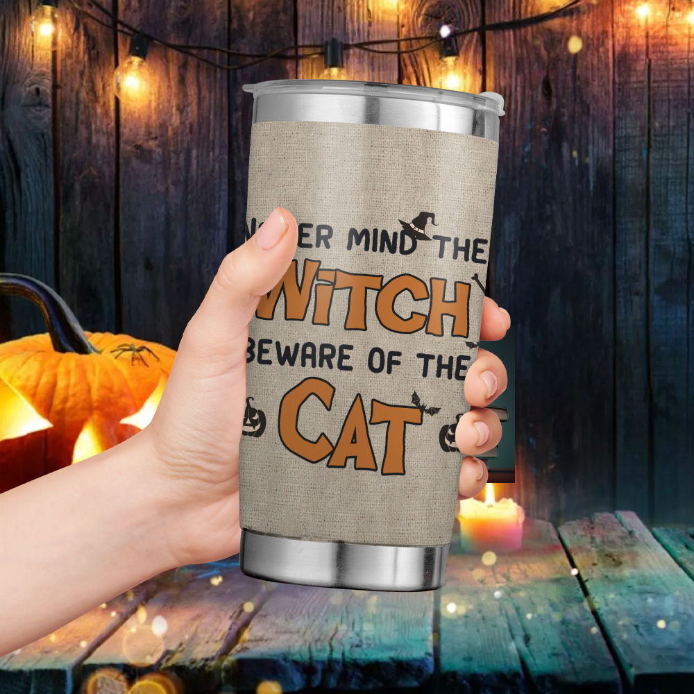 BLACK CAT HALOWEEN TUMBLER - ORCAE 20oz Halloween Tumbler, Black Cat  Tumbler, Cat Gifts for Cat Lovers