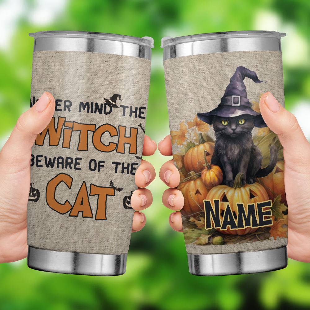 BLACK CAT HALOWEEN TUMBLER - ORCAE 20oz Halloween Tumbler, Black Cat  Tumbler, Cat Gifts for Cat Lovers