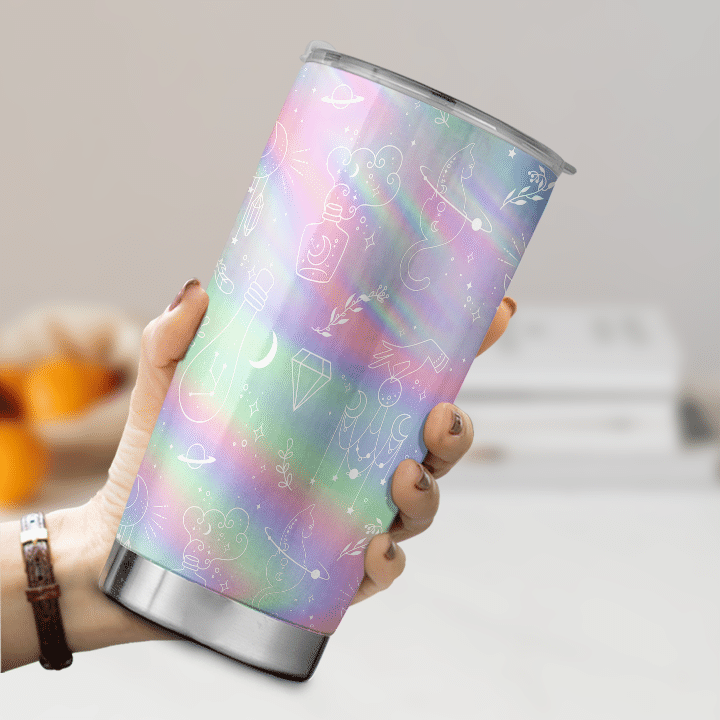 WITCH TUMBLER - Witches Tumbler with Lid - Classy Halloween Tumbler Cup -  Cute, Funny Witch Gifts for Friends - Durable, Vacuum Insulated Cup -  Stainless Steel Tumbler for Hot or Cold Drinks37065 37067