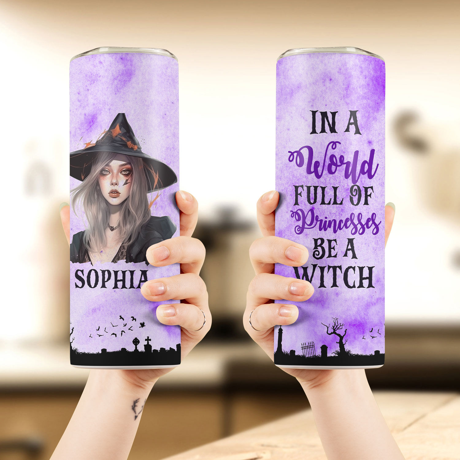 PERSONALIZED, WITCH, BEAUTIFUL WITCH - Personalized Witch Tumbler Witchy  Gifts For Women Girls Teen Witches Stainless Steel