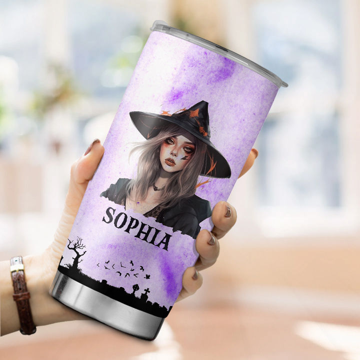 PERSONALIZED, WITCH, BEAUTIFUL WITCH - Personalized Witch Tumbler Witchy  Gifts For Women Girls Teen Witches Stainless Steel