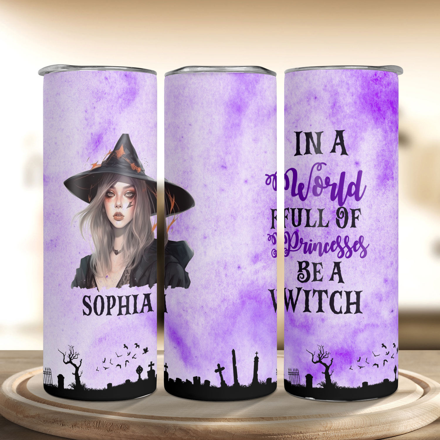 PERSONALIZED, WITCH, BEAUTIFUL WITCH - Personalized Witch Tumbler Witchy  Gifts For Women Girls Teen Witches Stainless Steel Insulated Coffee Travel