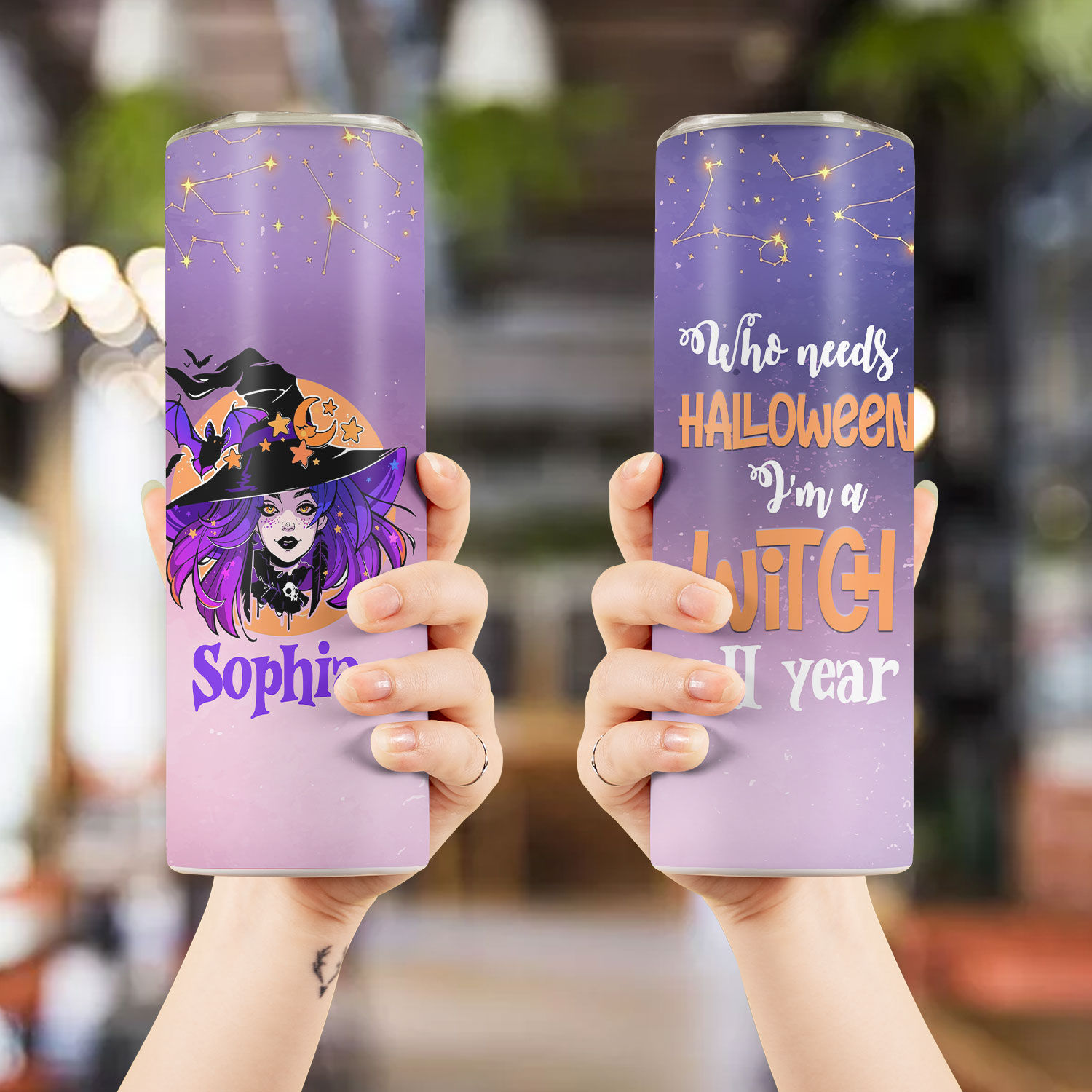 Personalized Halloween Witch Tumbler for Kids — 28 Collective