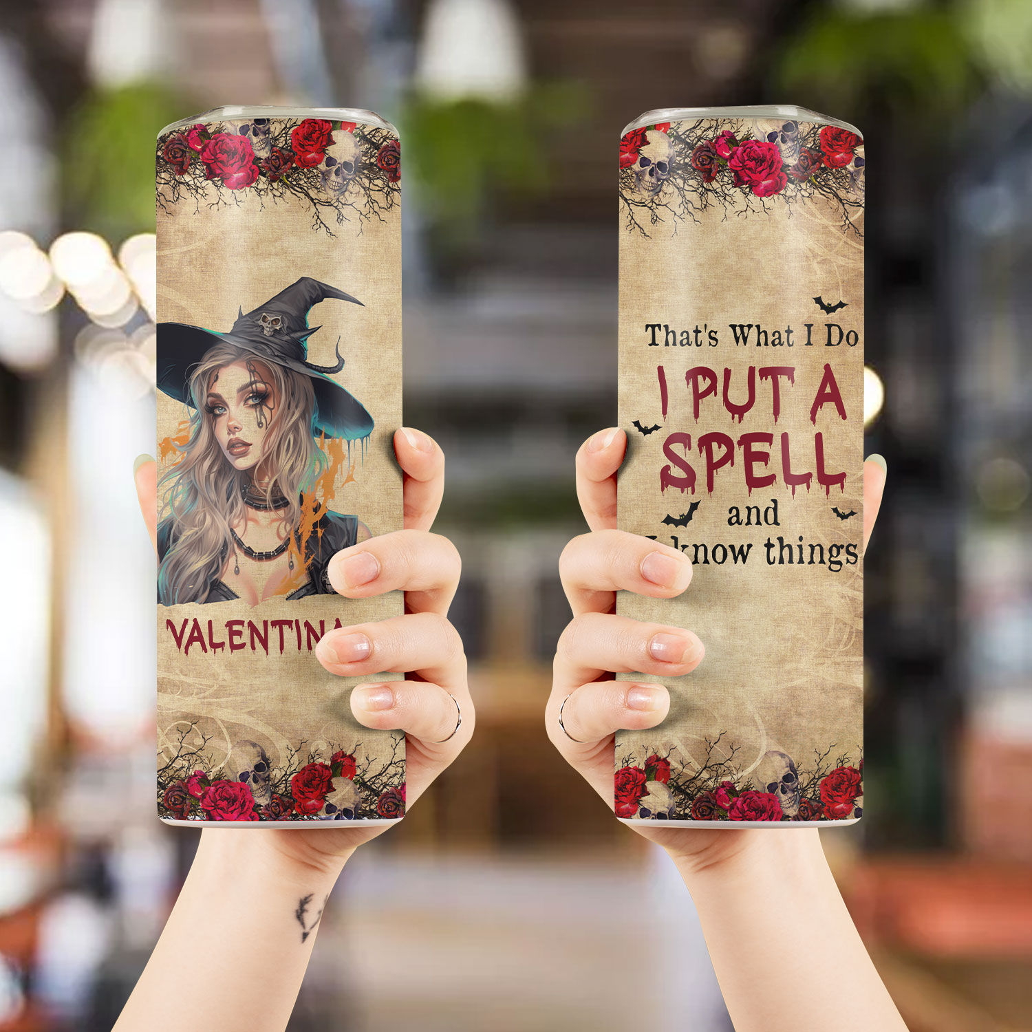 PERSONALIZED, WITCH, BEAUTIFUL WITCH - Personalized Witch Tumbler Witchy  Gifts For Women Girls Teen Witches Stainless Steel Insulated Coffee Travel