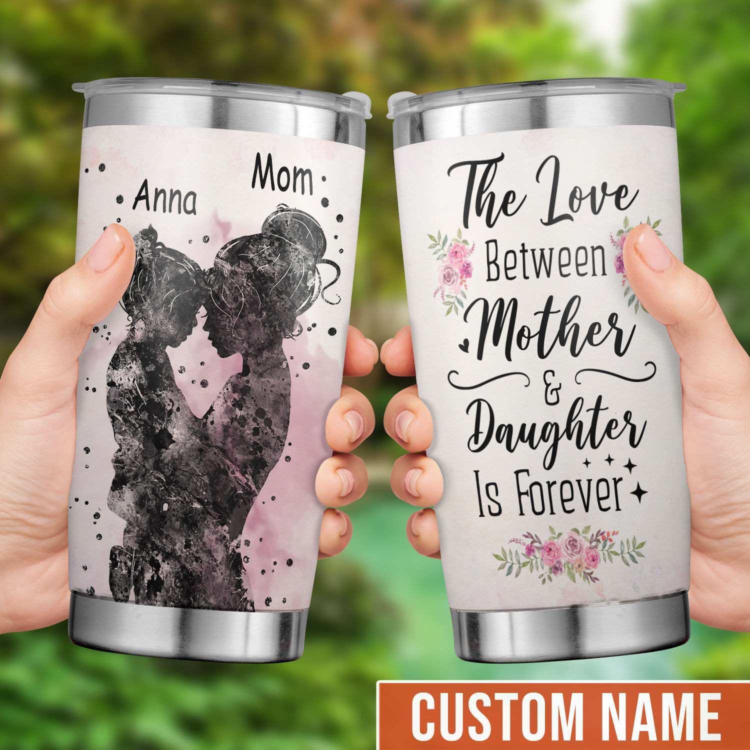 wowcugi Mom Tumbler The Love Between Mother Daughter Is Forever  Personalized Tumblers 20oz 30oz Cust…See more wowcugi Mom Tumbler The Love  Between