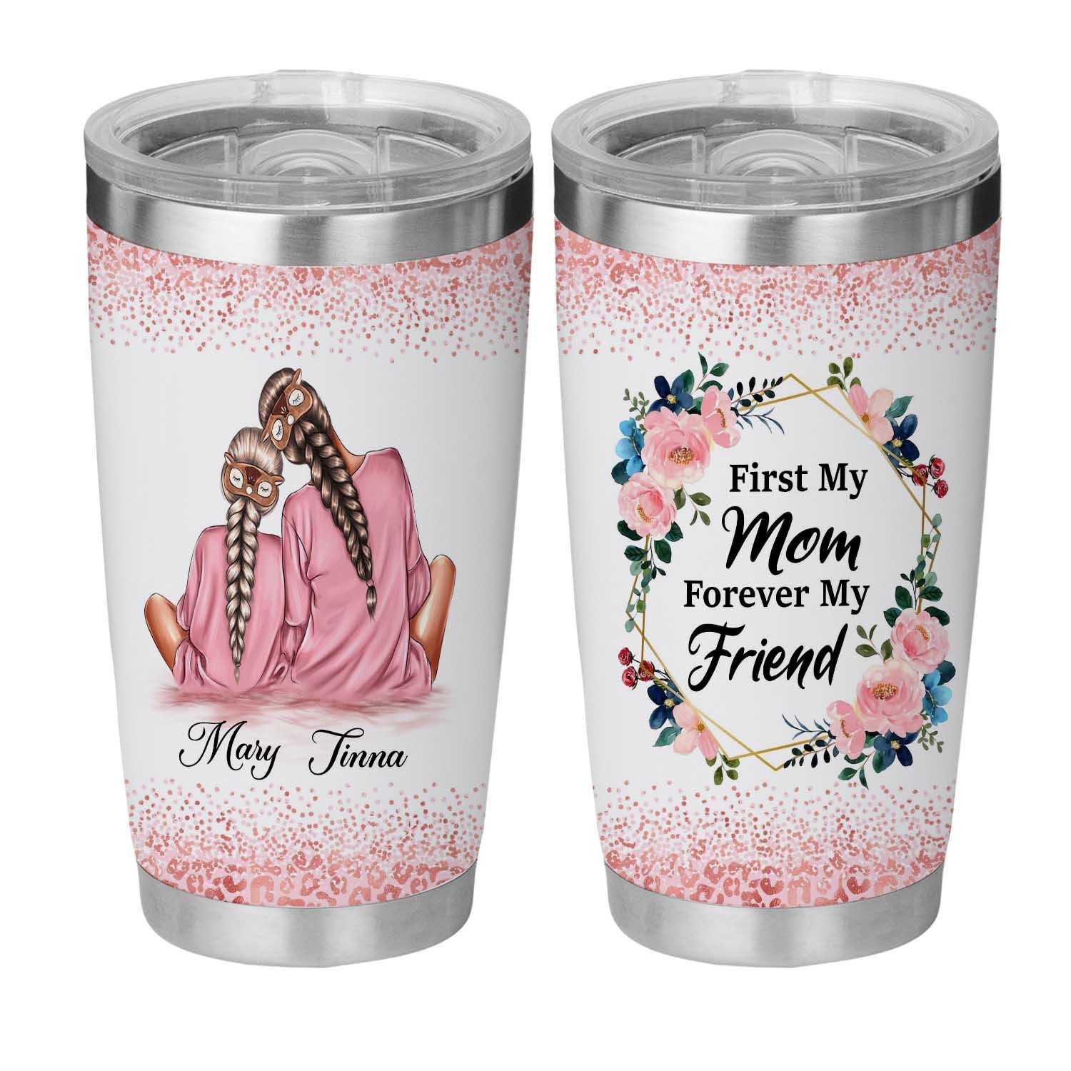 PREZZY I'm Your Favorite Child Personalized Tumbler 20oz Funny Cute  Tumblers with Lid Mothers Day Gift for Women Mom Mother Cute Heart Custom  Kids