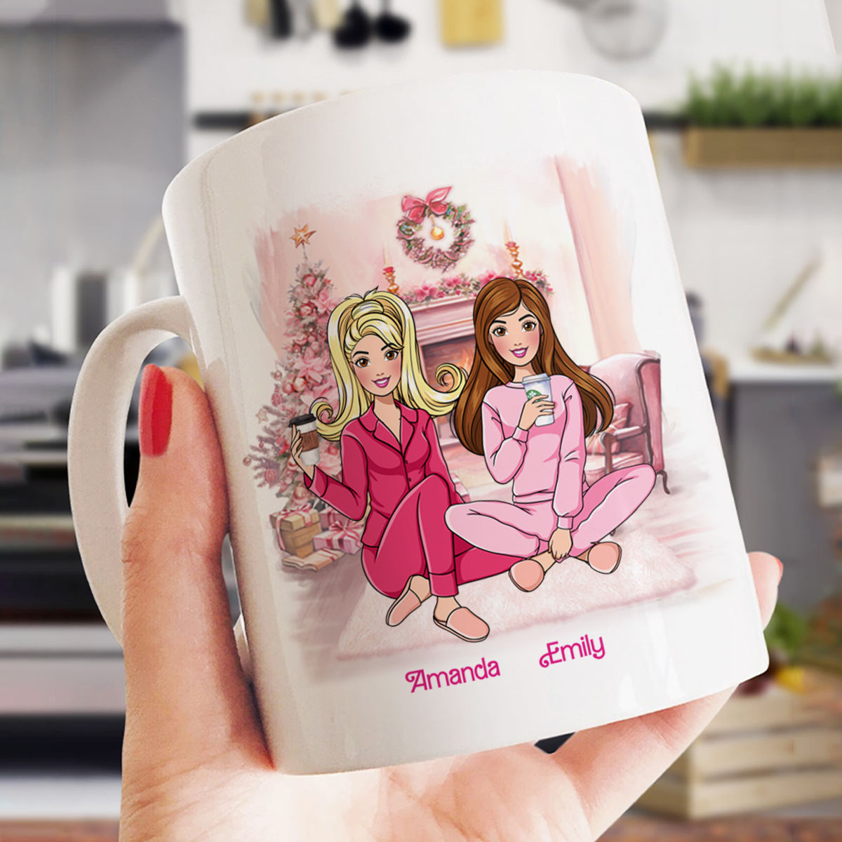 The Best Mug Ever - Pink Dolls - In Our Bestie Era - Novelty Gifts For Her (N3) - Personalized Mug_5