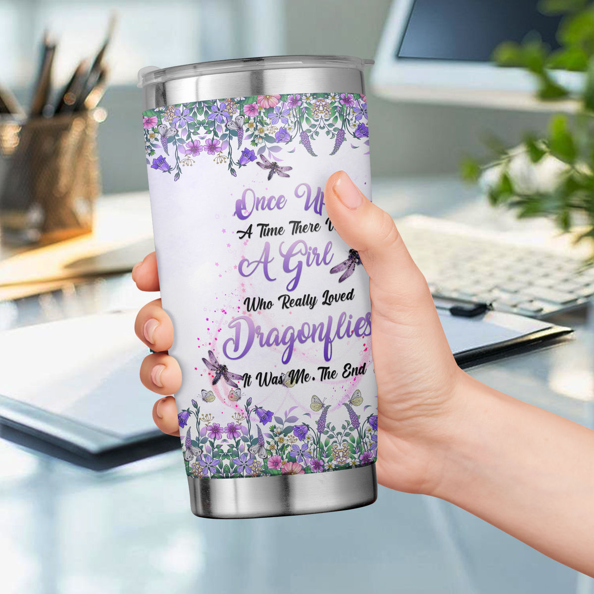 Girl Who Loves Books Sunflower Custom Glitter Tumbler Cup – Dragonfly  Drinkware & Designs