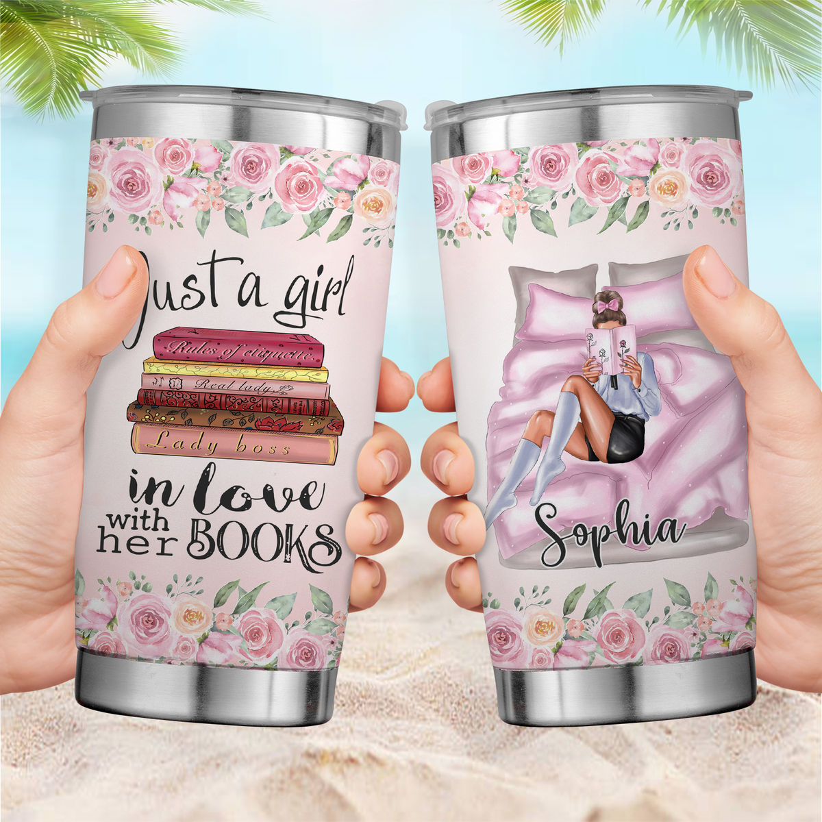 Just A Girl Who Loves Books Stainless Steel Travel Tumbler - Temu