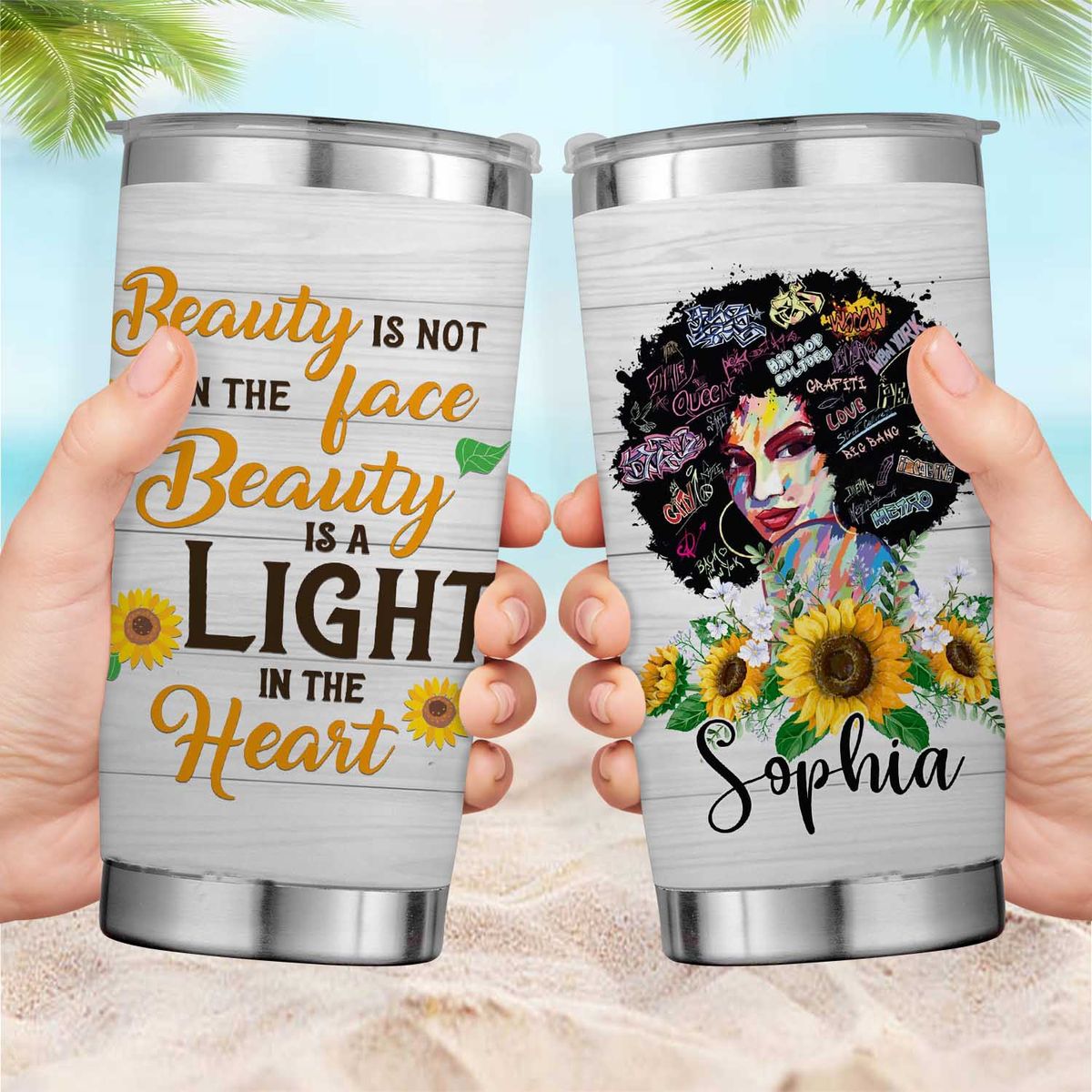 Personalized Black Women Tumbler, Christian Gift for Women - Birthday Gifts  For