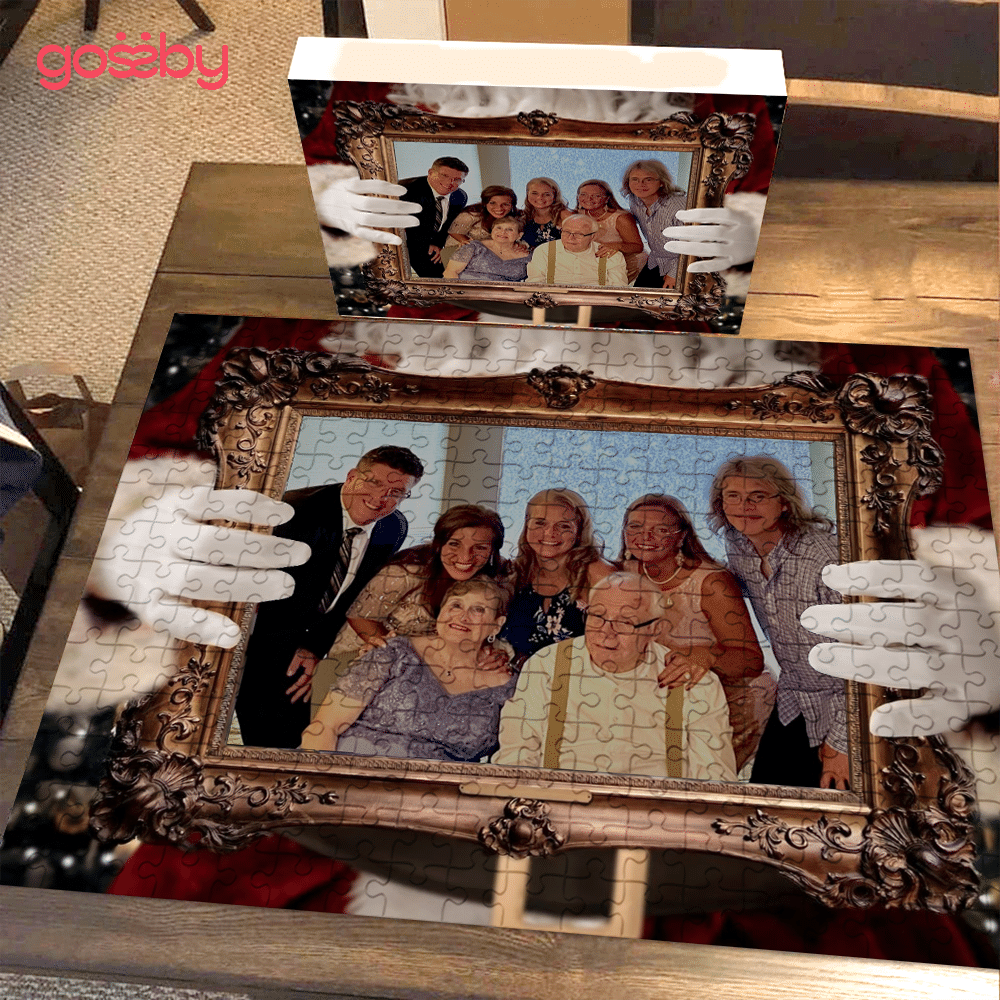 Christmas Santa Frame - Family Photo - Christmas Gift For Family, Custom Photo Gifts