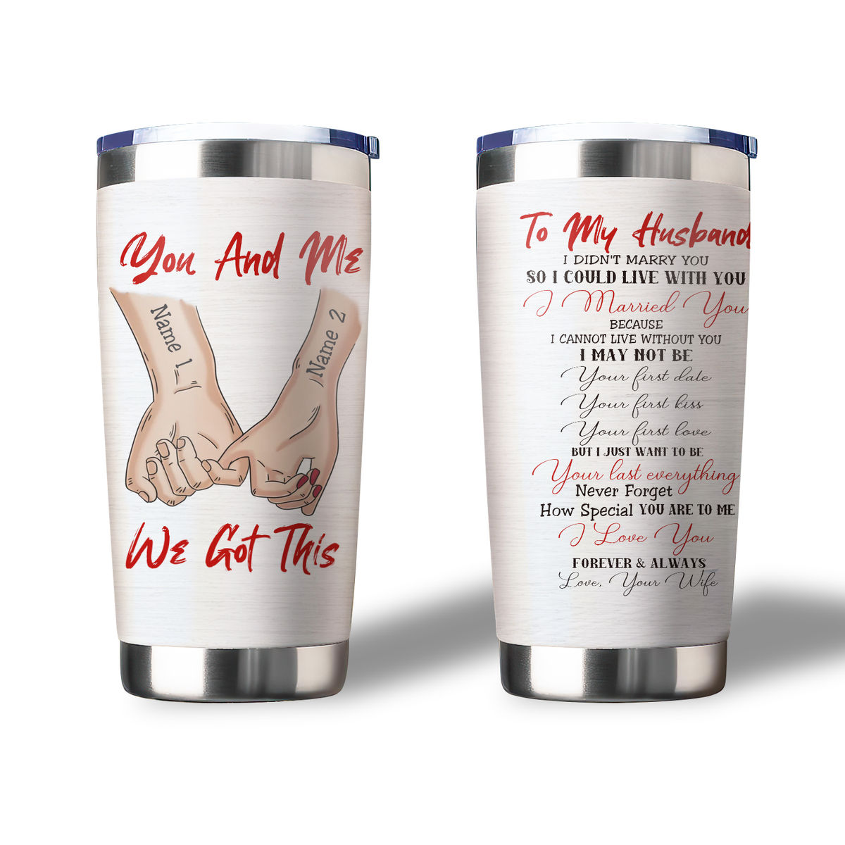 To My Husband - Gifts for Husband, Valentines Husband Gifts from Wife,  Husband Birthday Gift Ideas, Anniversary Fathers Day Husband Gifts, Husband  Tumbler for Coffee Work Car Travel 37455 37456